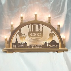 Schwibbogen CFC Logo mit Stadt
